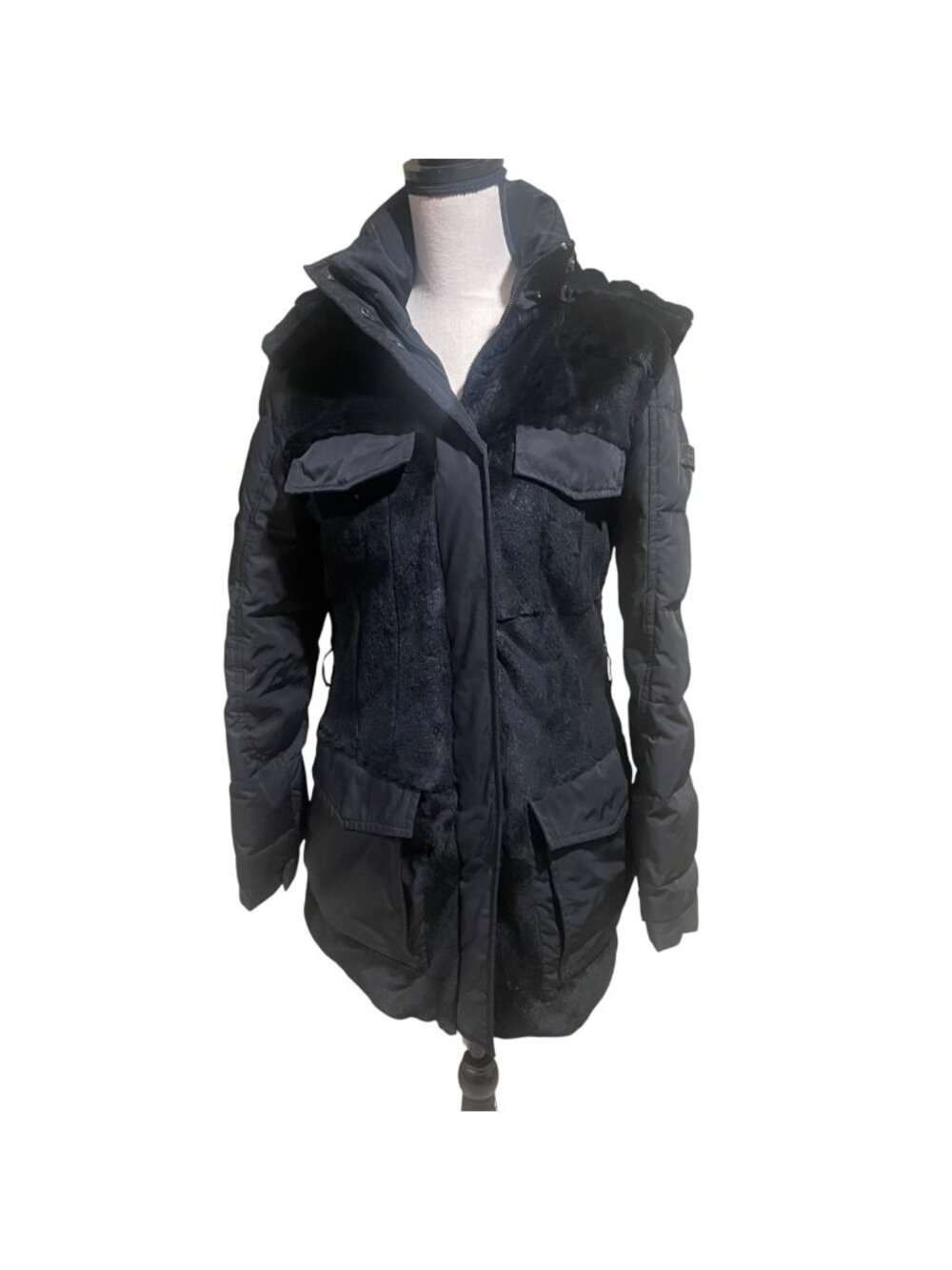 add fur trim puffer coat